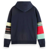 SCOTCH AND SODA Relaxed-Fit Club Soda Applique Hoodie at Gravity NYC